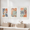 Load image into Gallery viewer, Boho Botanical Set of 3 Wall Art. Abstract Flowers Prints
