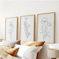Load image into Gallery viewer, Black and White Botanical Prints. Modern Minimalist Line Art
