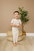 Load image into Gallery viewer, Neutral Checker 2pc Bamboo Pajamas
