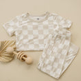 Load image into Gallery viewer, Neutral Checker 2pc Bamboo Pajamas
