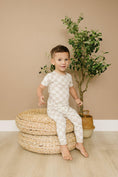 Load image into Gallery viewer, Neutral Checker 2pc Bamboo Pajamas
