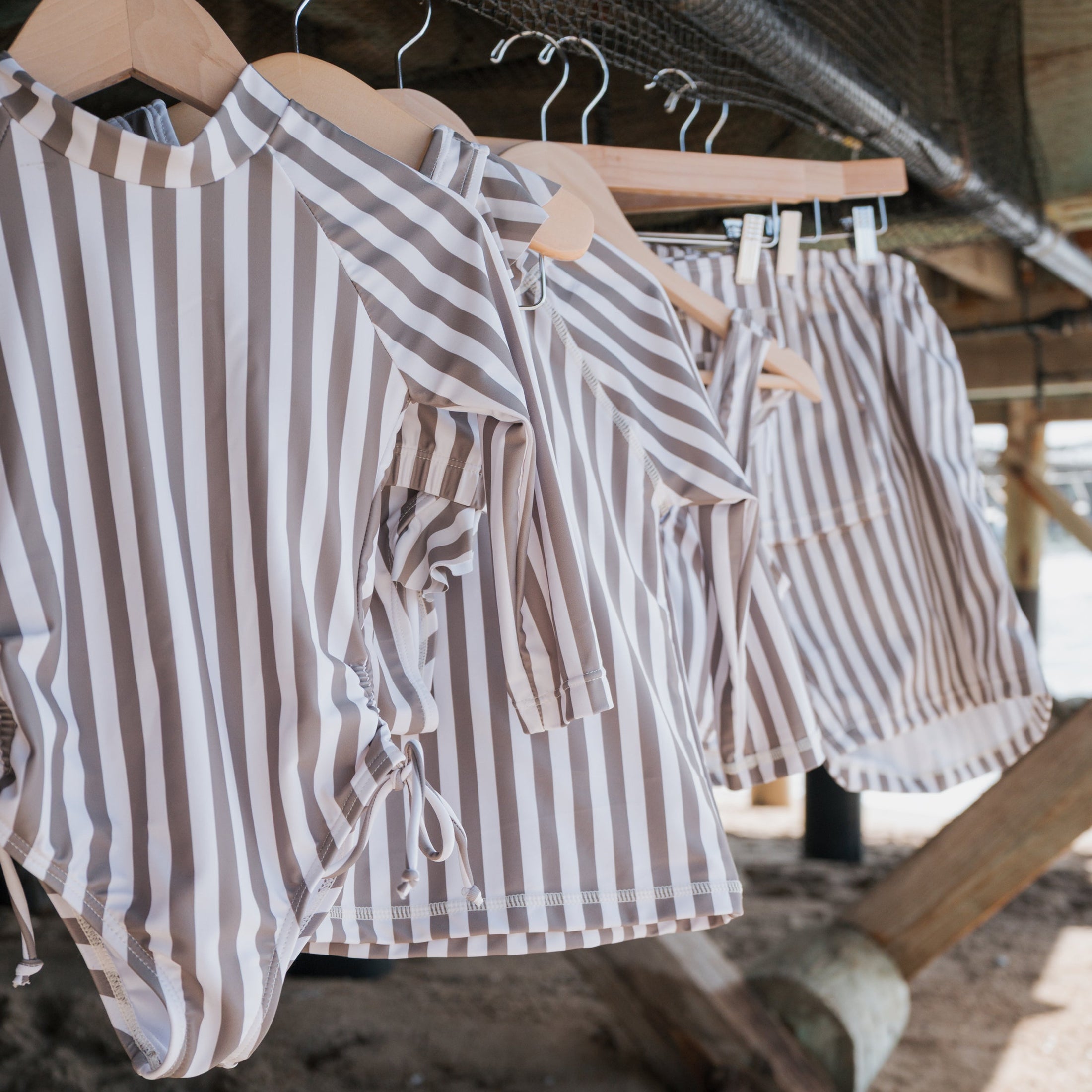 Child Rash Guard | Olive Stripe