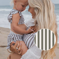 Load image into Gallery viewer, Girl's Two Piece Swimsuit | Olive Stripe
