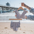 Load image into Gallery viewer, Girl's Two Piece Swimsuit | Olive Stripe
