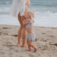 Load image into Gallery viewer, Girl's Two Piece Swimsuit | Olive Stripe
