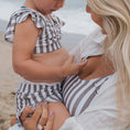 Load image into Gallery viewer, Girl's Two Piece Swimsuit | Olive Stripe
