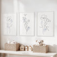 Load image into Gallery viewer, Black and White Botanical Prints. Modern Minimalist Line Art
