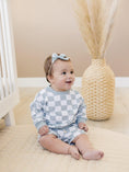 Load image into Gallery viewer, Organic Cotton Checkered Crewneck & Shorts Set
