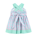 Load image into Gallery viewer, Pink and Aqua Seashell Smocked Sundress
