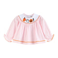 Load image into Gallery viewer, Pink and Orange Gingham Boo Smocked Dress and Bloomer Set
