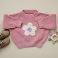 Load image into Gallery viewer, Pink Daisy Hand Embroidered Sweater
