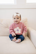 Load image into Gallery viewer, Pink Daisy Hand Embroidered Sweater
