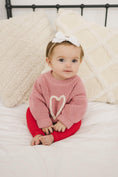 Load image into Gallery viewer, Pink Heart Hand Embroidered Sweater
