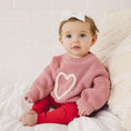 Load image into Gallery viewer, Pink Heart Hand Embroidered Sweater
