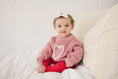 Load image into Gallery viewer, Pink Heart Hand Embroidered Sweater
