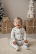 Load image into Gallery viewer, Pink Merry Sleighs Zipper Footie
