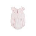 Load image into Gallery viewer, Pink Petal Collared Smocked Bubble Romper
