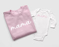 Load image into Gallery viewer, Custom Light Pink and White Mommy and Me Outfits
