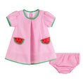 Load image into Gallery viewer, Pink Watermelon Dress and Panty Cover Set
