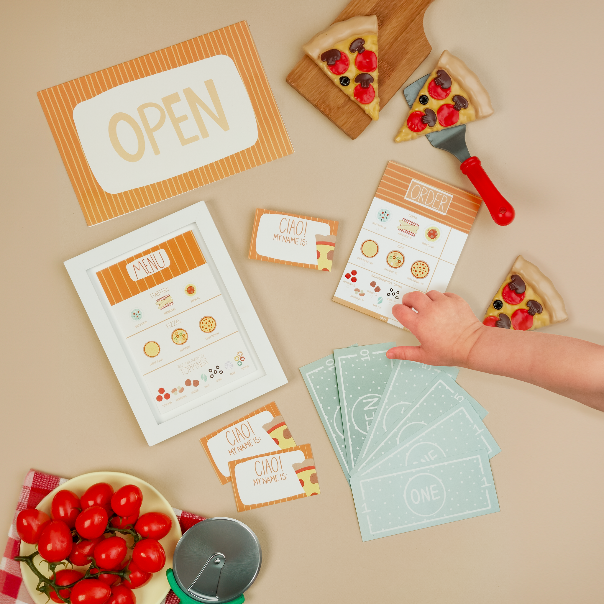 Pizza Play Shop Activity Set | Kids Pretend Pizzeria Play Set