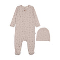 Load image into Gallery viewer, Breakfast Print Footie-Blush
