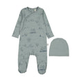 Load image into Gallery viewer, Toile Footie-Blue
