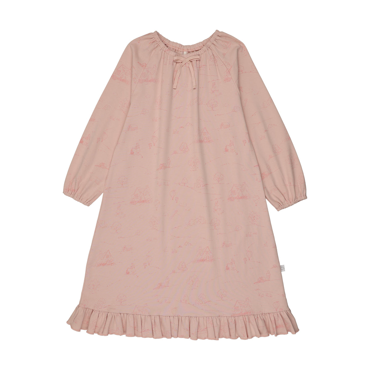 Toile Lounge Dress-Pink