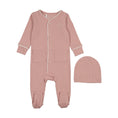 Load image into Gallery viewer, Ribbed Grandpa Footie- Pink
