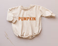 Load image into Gallery viewer, Pumpkin Sweatshirt Romper - Cream or Orange
