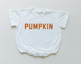 Load image into Gallery viewer, Pumpkin T-Shirt Bubble Romper - White or Orange
