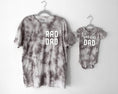 Load image into Gallery viewer, Tie Dye Rad Dad and Rad Like Dad Matching Tees and Baby Bodysuits
