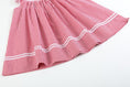 Load image into Gallery viewer, Red Gingham Baseball Smocked Bishop Dress
