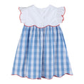 Load image into Gallery viewer, Red, White and Blue Flutter Dress
