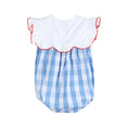 Load image into Gallery viewer, Red, White and Blue Flutter Romper
