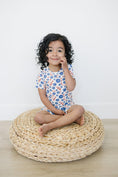 Load image into Gallery viewer, Red White & Blooms 2pc Bamboo Pajamas *see size notes

