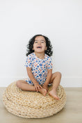 Load image into Gallery viewer, Red White & Blooms 2pc Bamboo Pajamas *see size notes
