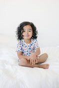Load image into Gallery viewer, Red White & Blooms 2pc Bamboo Pajamas *see size notes
