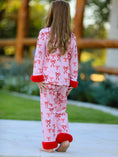 Load image into Gallery viewer, Bow Girls Pajama Set with Furry Trim
