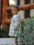Load image into Gallery viewer, Fall  Embroidery Smocking Bow Floral Leaf Baby Girls Dress
