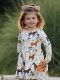 Load image into Gallery viewer, Western Horse Print Long Sleeve Dress
