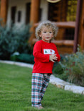 Load image into Gallery viewer, Christmas Plaid Smocking Embroidered Boys Set
