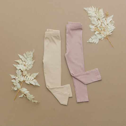 Cozy Ribbed Bamboo Leggings for Kids - Multiple Colors