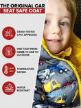Load image into Gallery viewer, Car Seat Coat | The Road Coat Down - Construction Print

