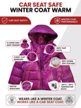 Load image into Gallery viewer, Car Seat Coat | The Road Coat Down - Plum
