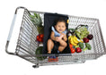 Load image into Gallery viewer, Baby Shopping Cart Hammock | Black Fabric
