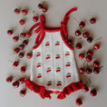 Load image into Gallery viewer, Knit Ruffle Romper | Cherry
