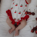 Load image into Gallery viewer, Knit Ruffle Romper | Cherry
