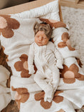 Load image into Gallery viewer, Cream Baby Pajamas | Ruffle Zipper Romper
