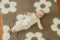 Load image into Gallery viewer, Cream Baby Pajamas | Ruffle Zipper Romper
