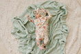 Load image into Gallery viewer, Dusty Pink Floral Baby Pajamas | Ruffle Zipper Romper
